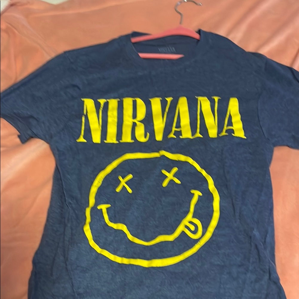 NIRVANA Blue and Yellow Short Sleeve Tee